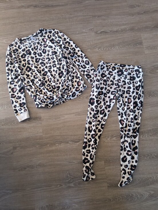 stars above Other - Stars Above Top & Pants Pajama PJ Lounge Set Soft Womens Leopard Brown XS